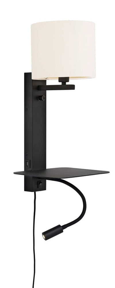 Wandlamp Florence - Wit/Zwart - 24x22x52cm by it's about RoMi