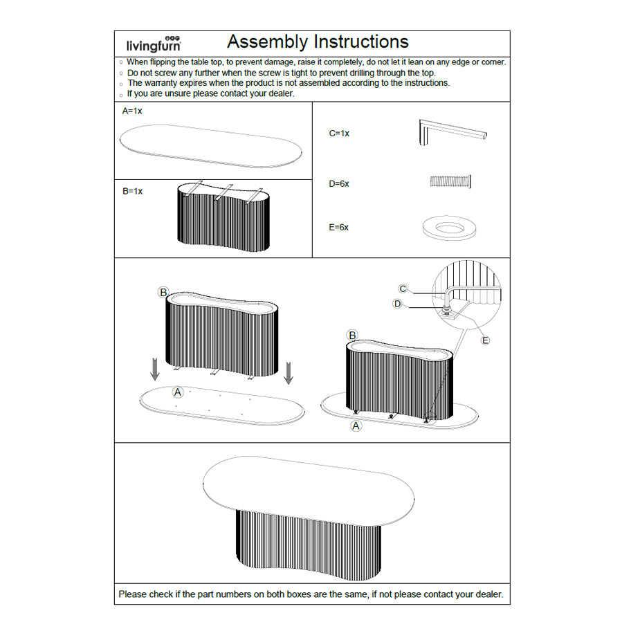 Eettafel Sevilla Bruin 220cm