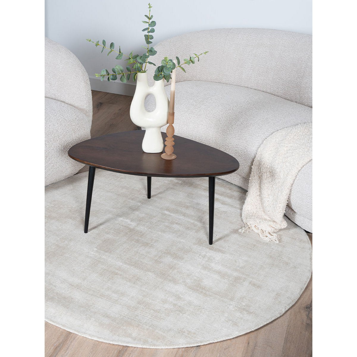 Vloerkleed Cos Beige - Rond ø200 cm