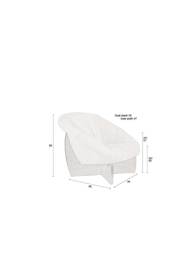 Fauteuil Emilius Beige by Dutchbone