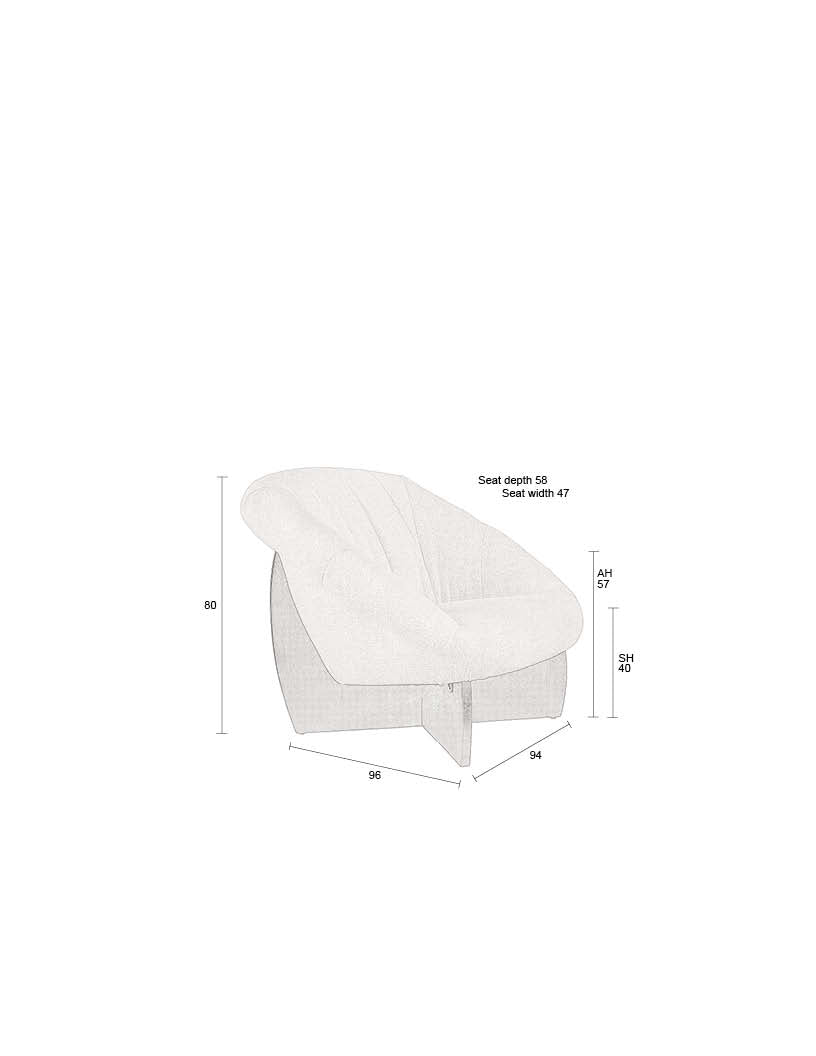 Fauteuil Emilius Beige by Dutchbone