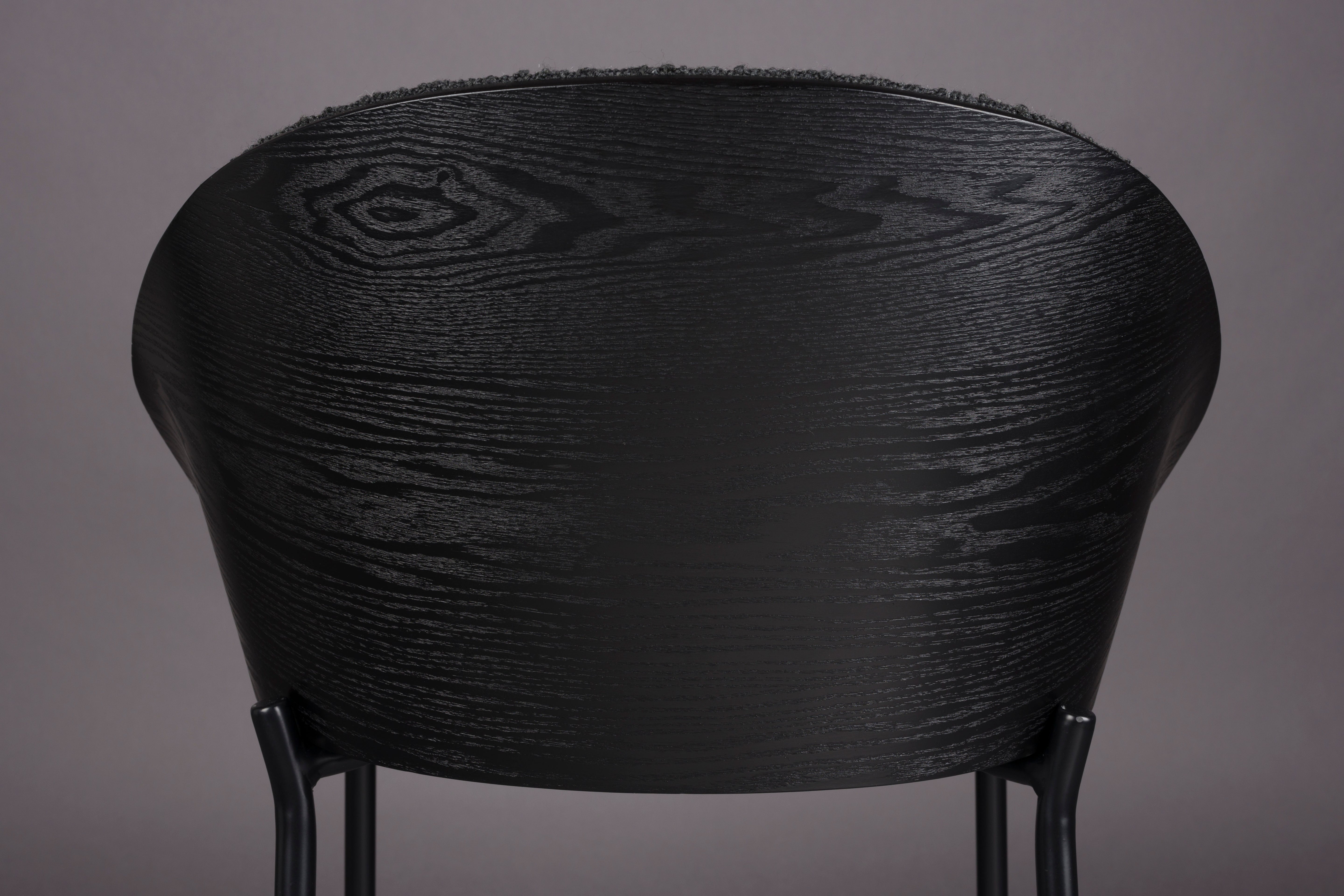 Counter Chair Rodin BouclÃ© Black