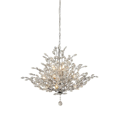 Kroonluchter Bouquet 11Lt Chrome Metal & Crystal by Searchlight