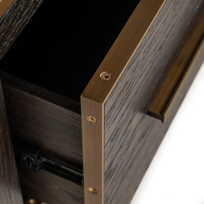 Wandkast Carter bruin smal 2 laden by Richmond Interiors