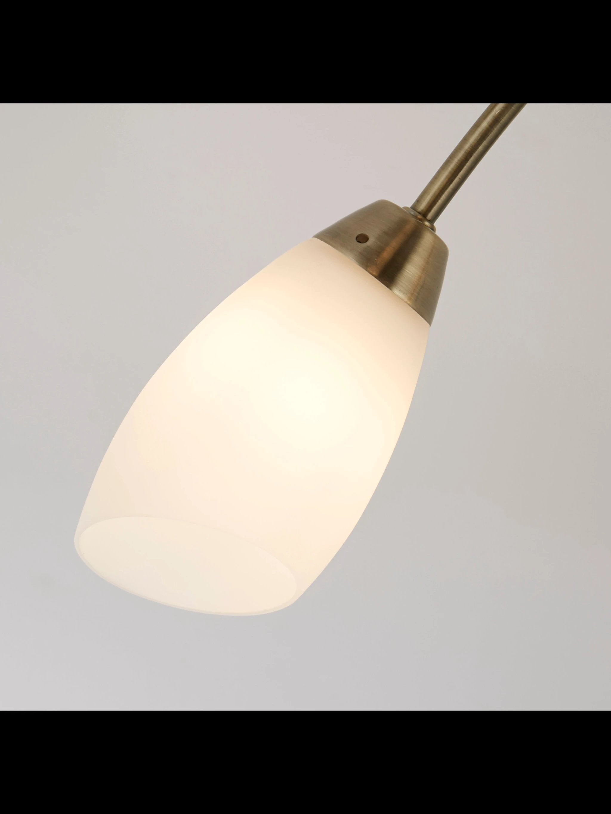 Plafondlamp Opera 3Lt - Antique Brass Metal & Opal Glass by Searchlight