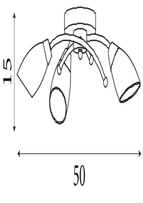 Plafondlamp Opera 3Lt - Antique Brass Metal & Opal Glass