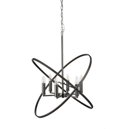 Hoopla 6Lt Pendant - Pewter Metal