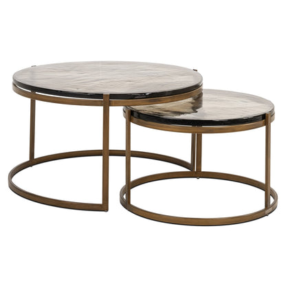 Salontafel Cleo goud (Set van 2)