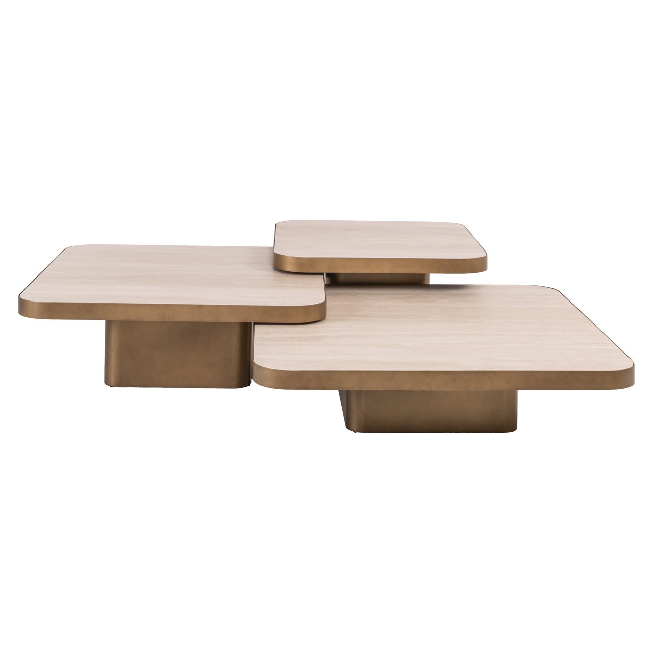 Salontafel Cumulus beige (Set van 3)