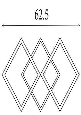 Plafondlamp Fence LED, Gold