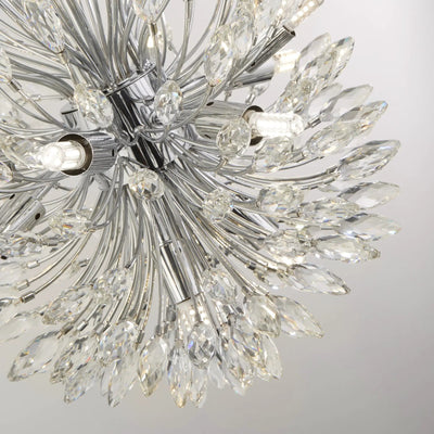 Hanglamp Peacock 14-lichts - Chrome and Clear by Searchlight