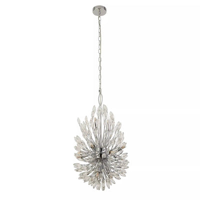 Hanglamp Peacock 14-lichts - Chrome and Clear by Searchlight