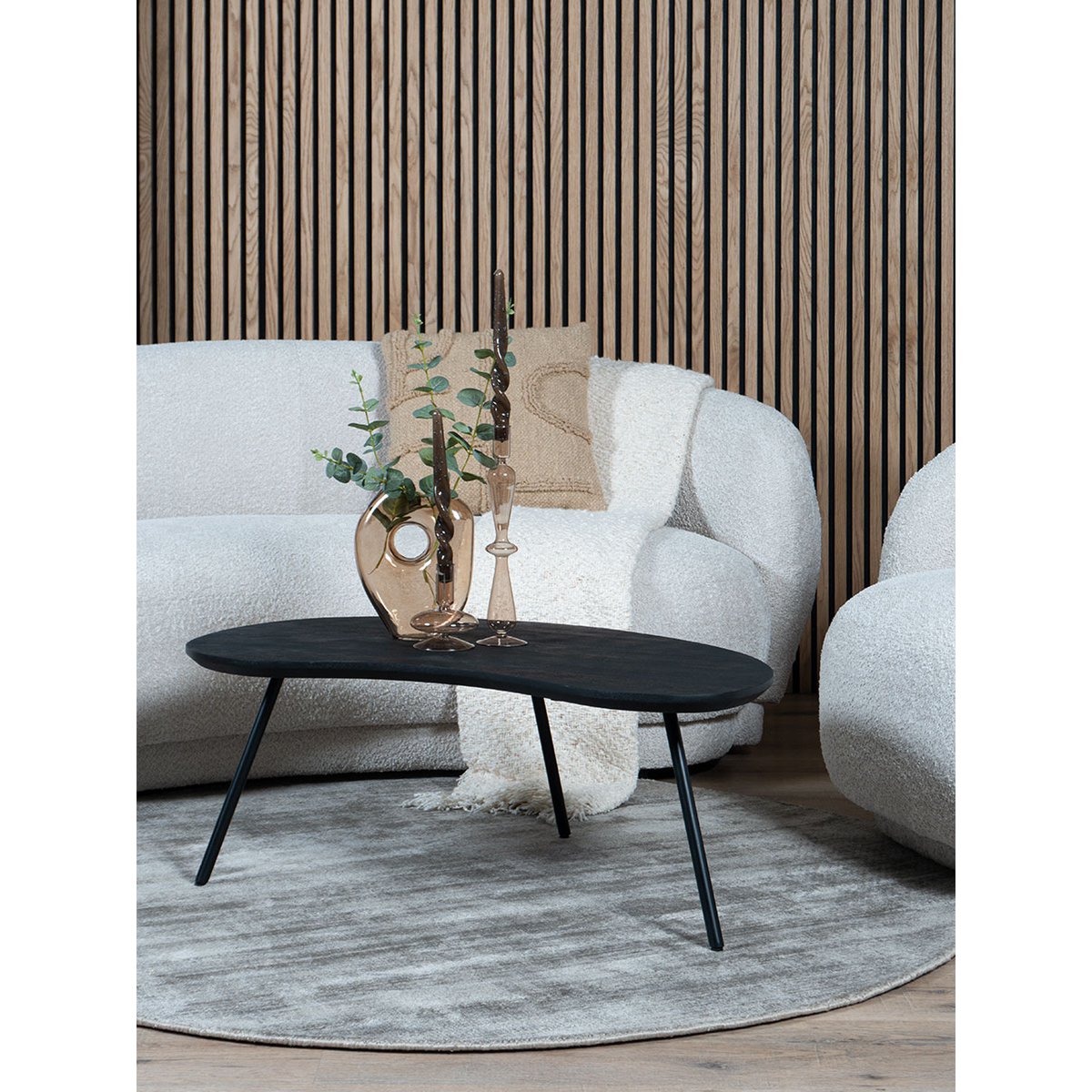 Vloerkleed Cos Taupe - Rond ø150 cm