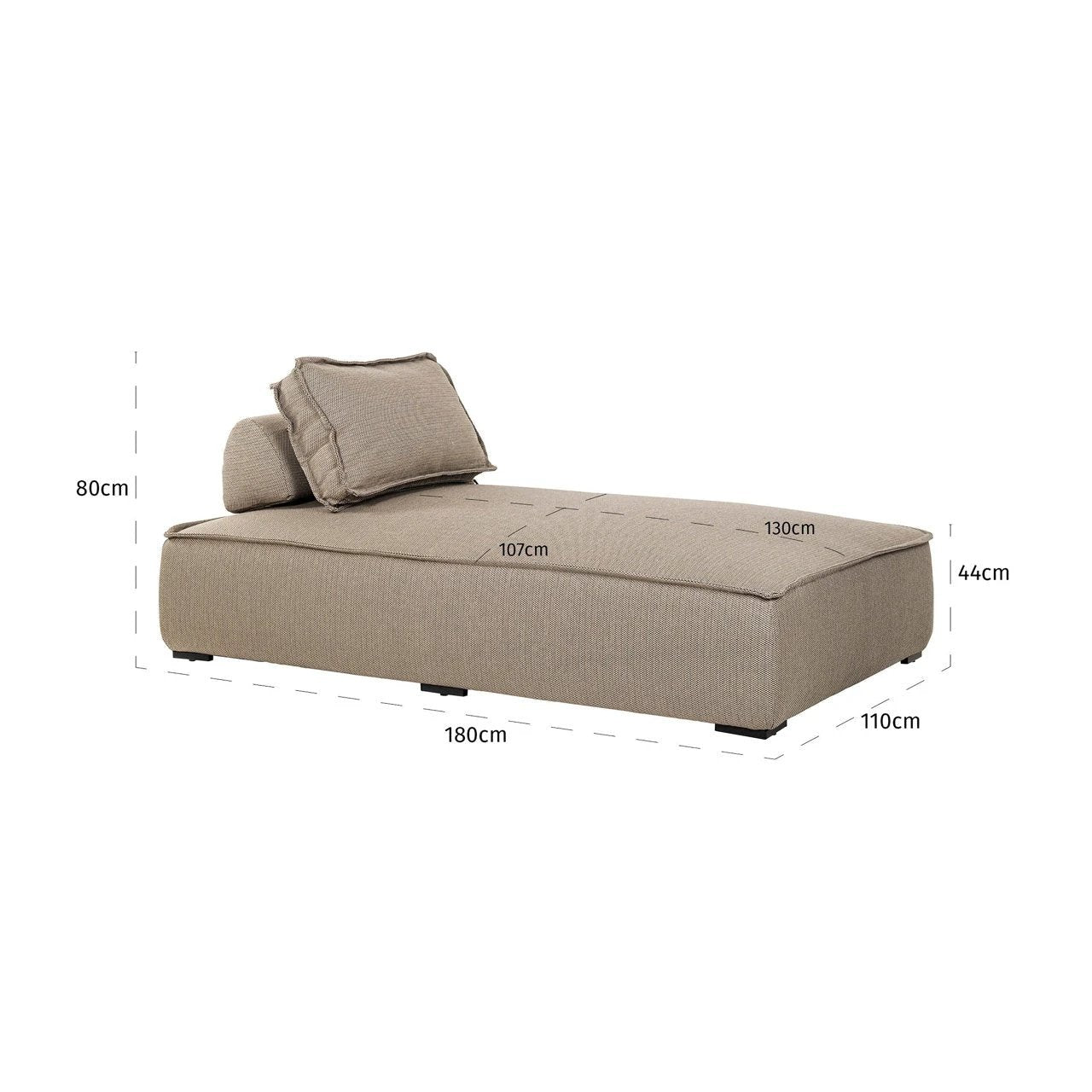 Buitendagbed Jondal taupe by Richmond Interiors