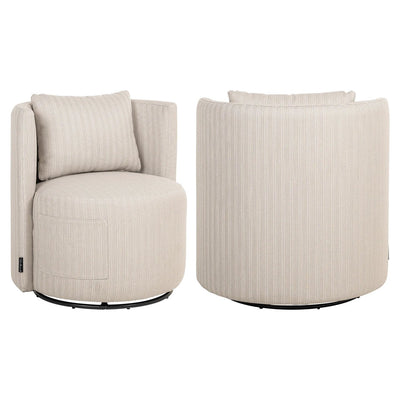 Eetkamerstoel Marlin beige voor buiten, draaibaar by Richmond Interiors