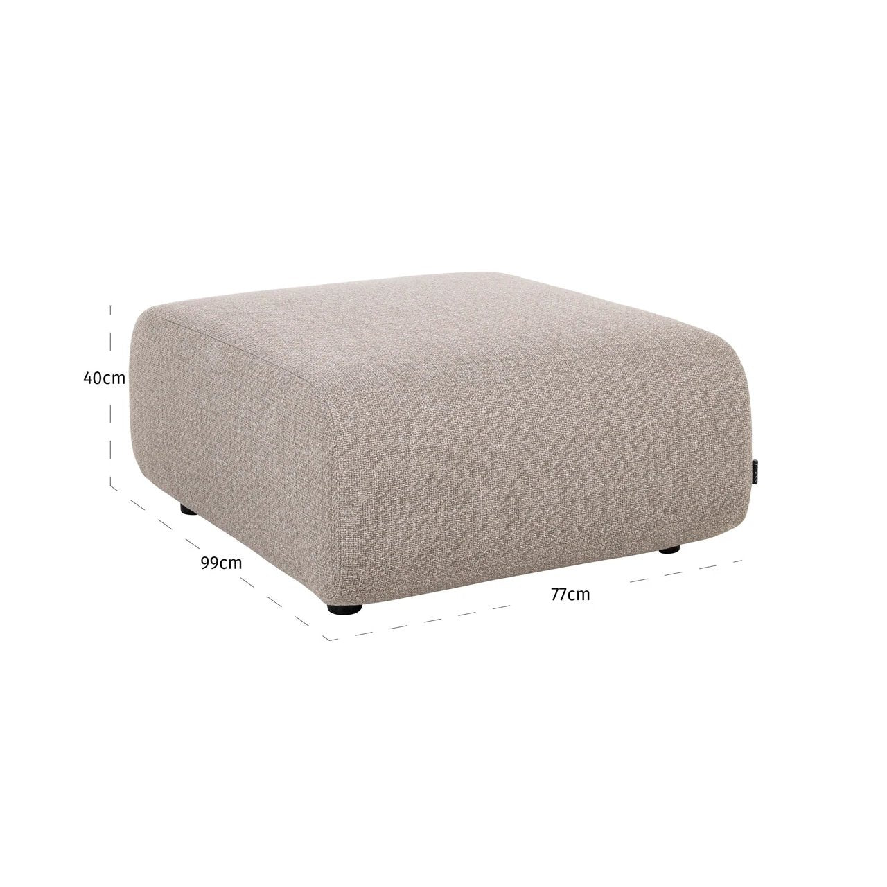 Dawson outdoor pouf & footstool alpine beige by Richmond Interiors