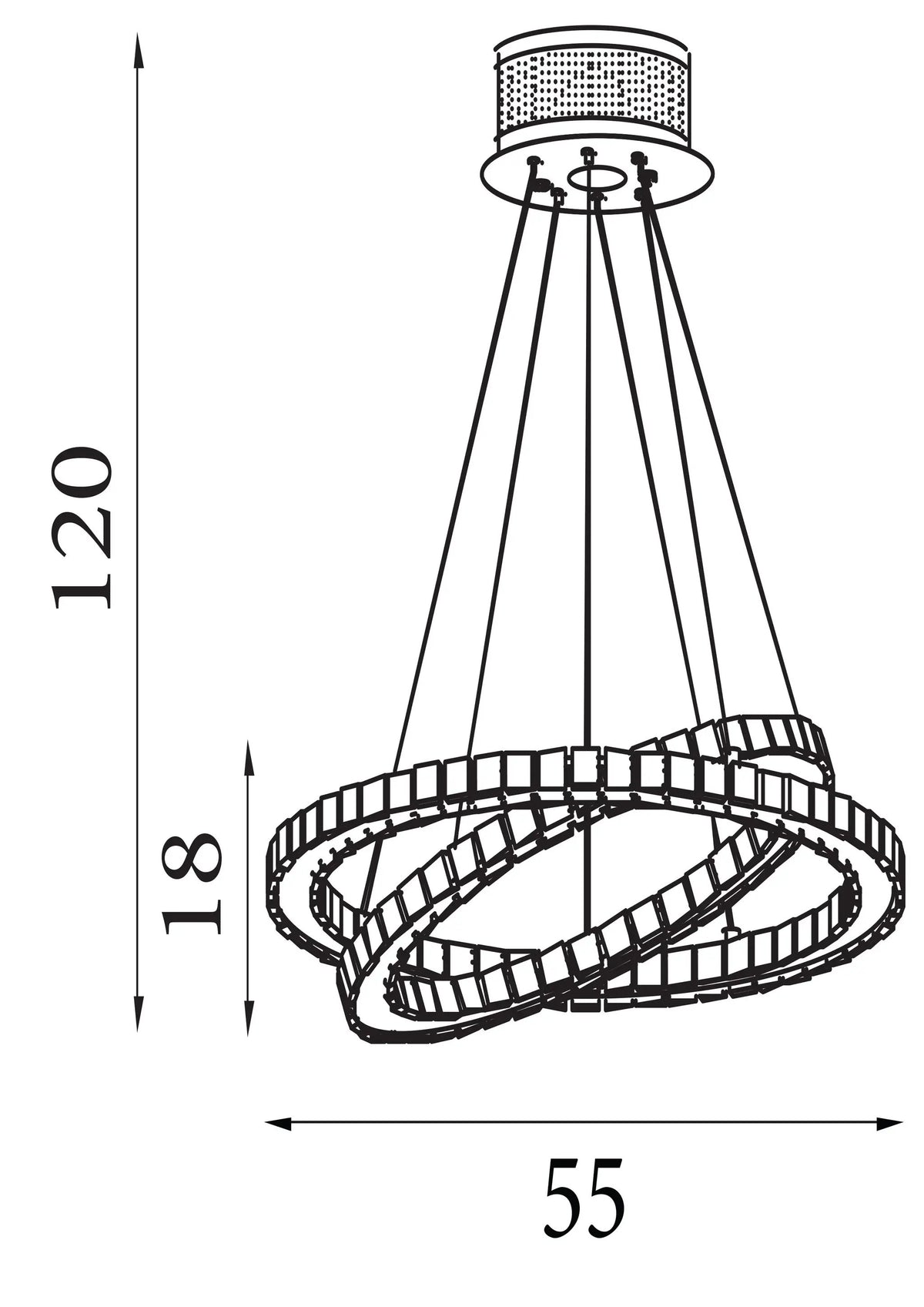Hanglamp Clover - Chrome by Searchlight
