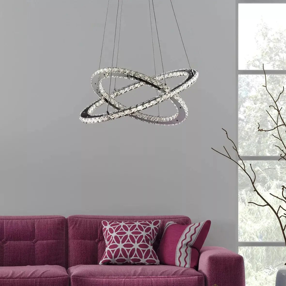 Hanglamp Clover - Chrome by Searchlight