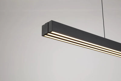 Hanglamp Linear 3-lichts - Black and Frosted by Searchlight