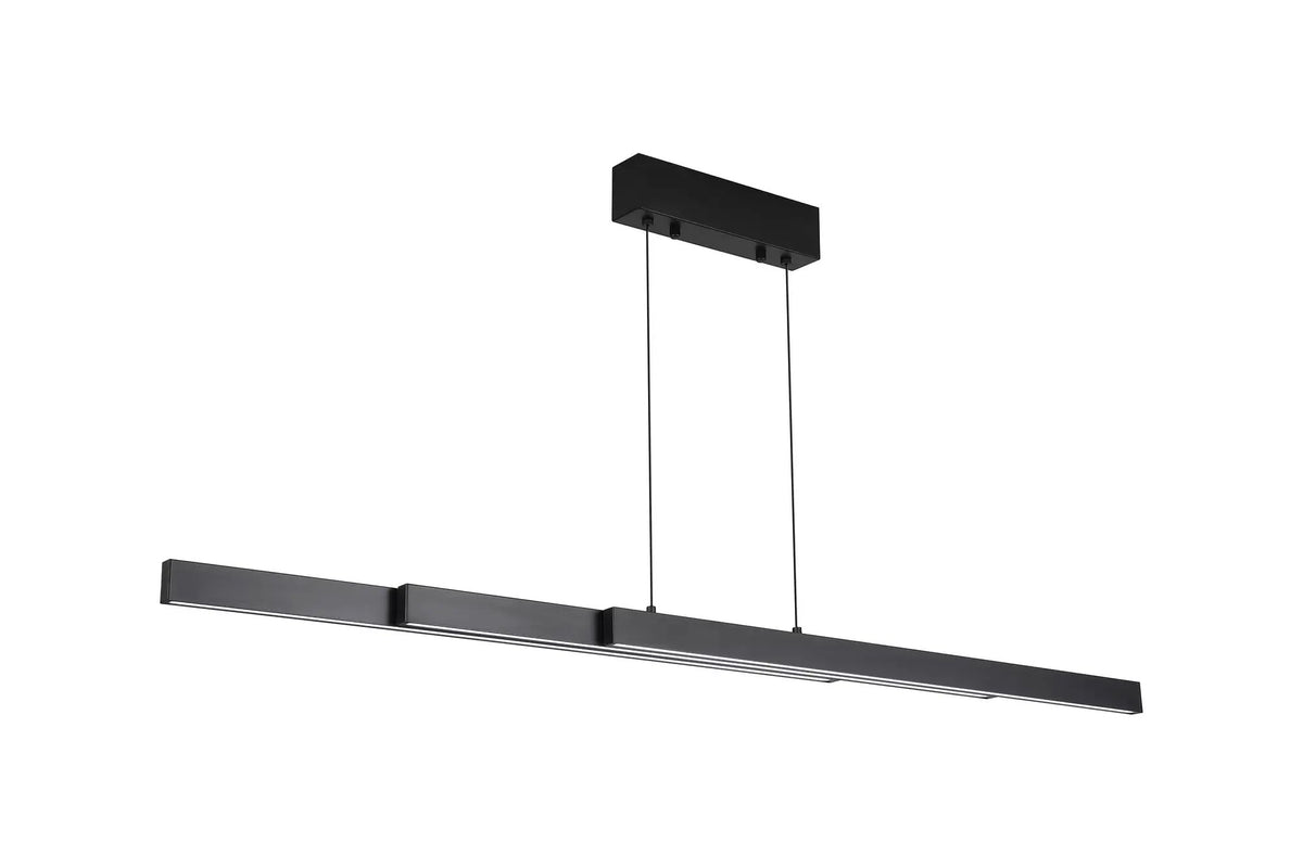 Hanglamp Linear 3-lichts - Black and Frosted by Searchlight