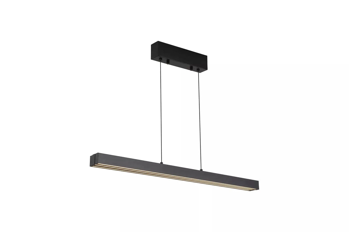 Hanglamp Linear 3-lichts - Black and Frosted by Searchlight