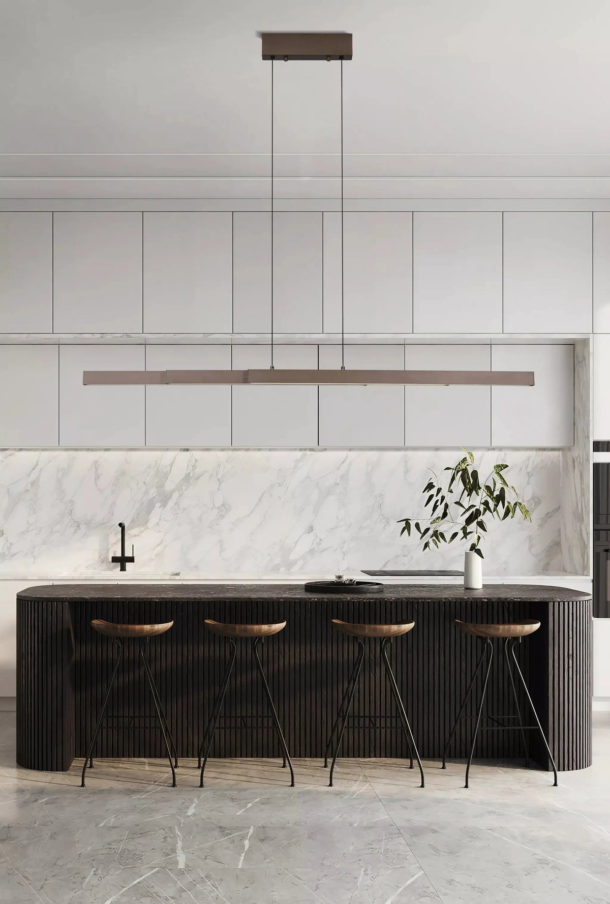 Hanglamp Linear 3-lichts - Latte by Searchlight