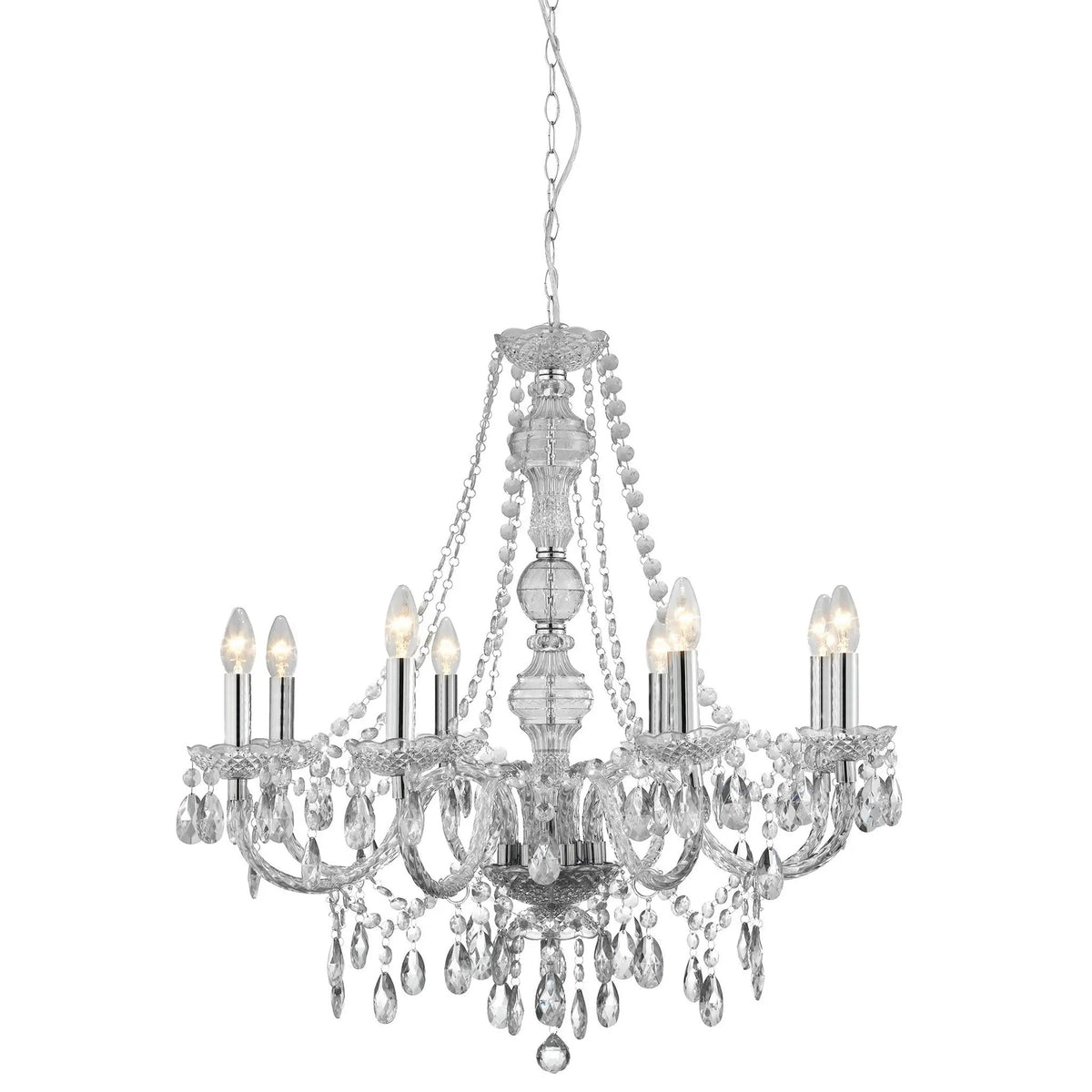 Hanglamp Marie Therese 8-lichts - Clear by Searchlight