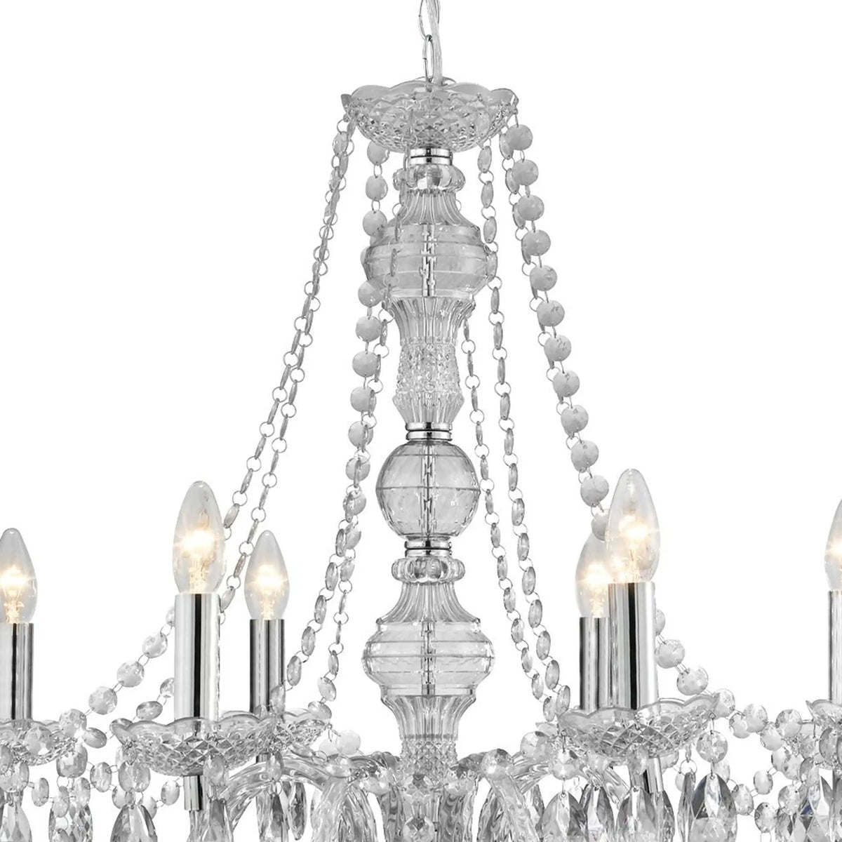 Hanglamp Marie Therese 8-lichts - Clear by Searchlight