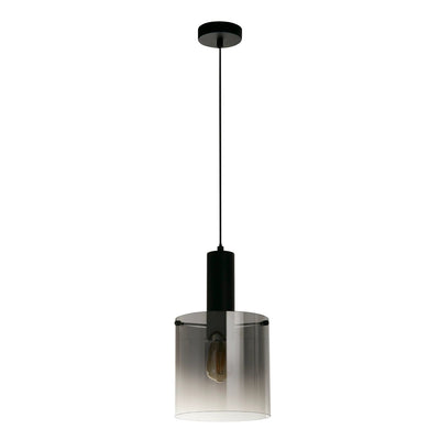 Hanglamp Sweden - Matt Black Metal & Smoked Ombre Glass by Searchlight