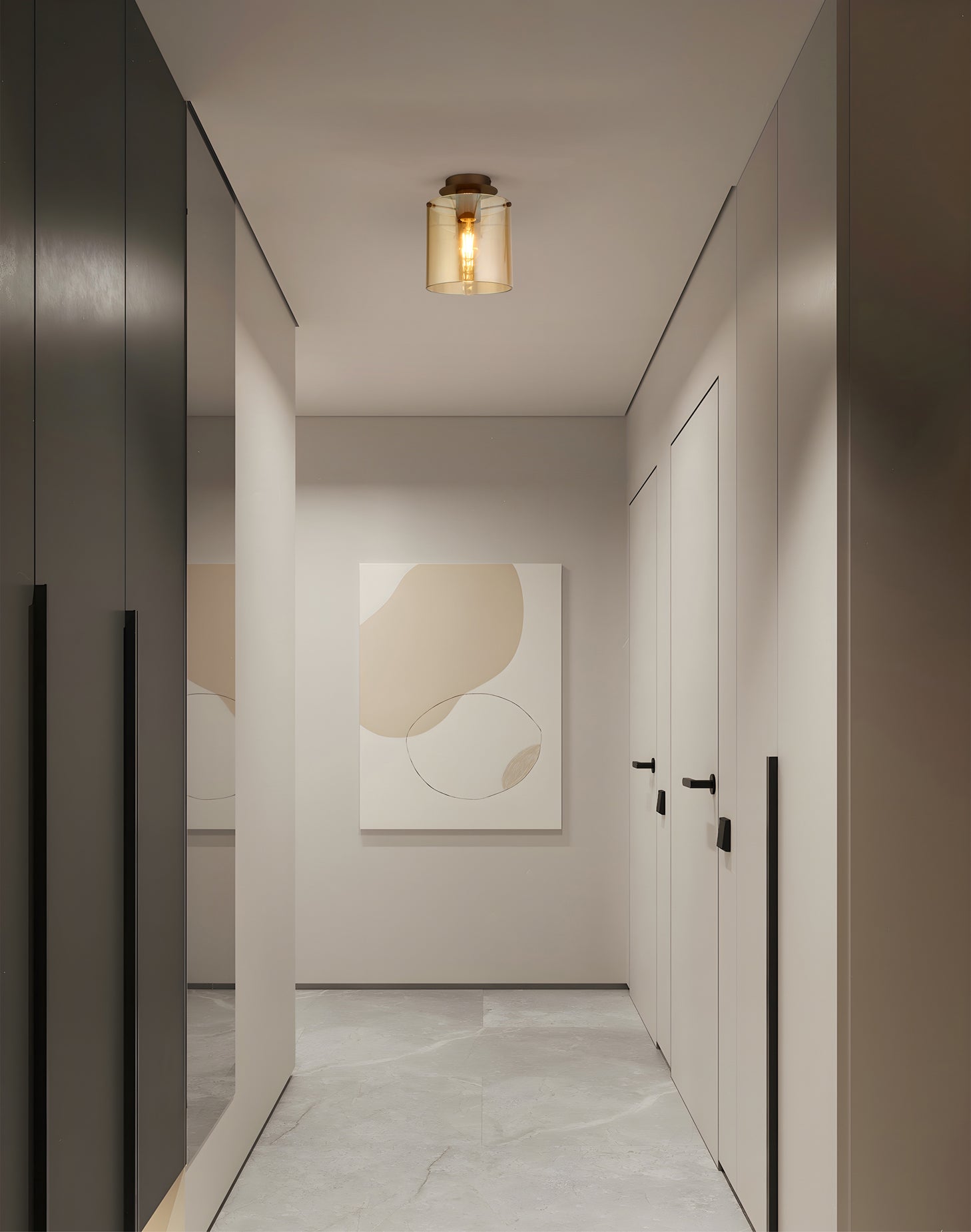 Sweden 1Lt Flush - Mocha Metal & Amber Glass