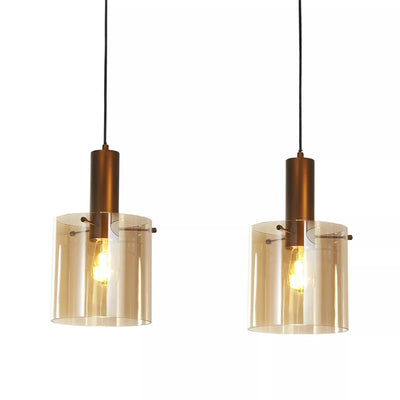 Hanglamp Sweden 3-lichts - Mocha and Amber by Searchlight