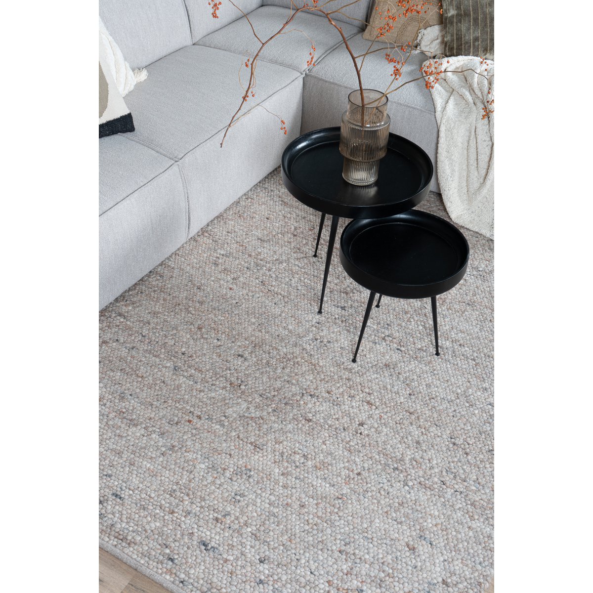 Vloerkleed Stone Donker Beige – 200 x 280 cm