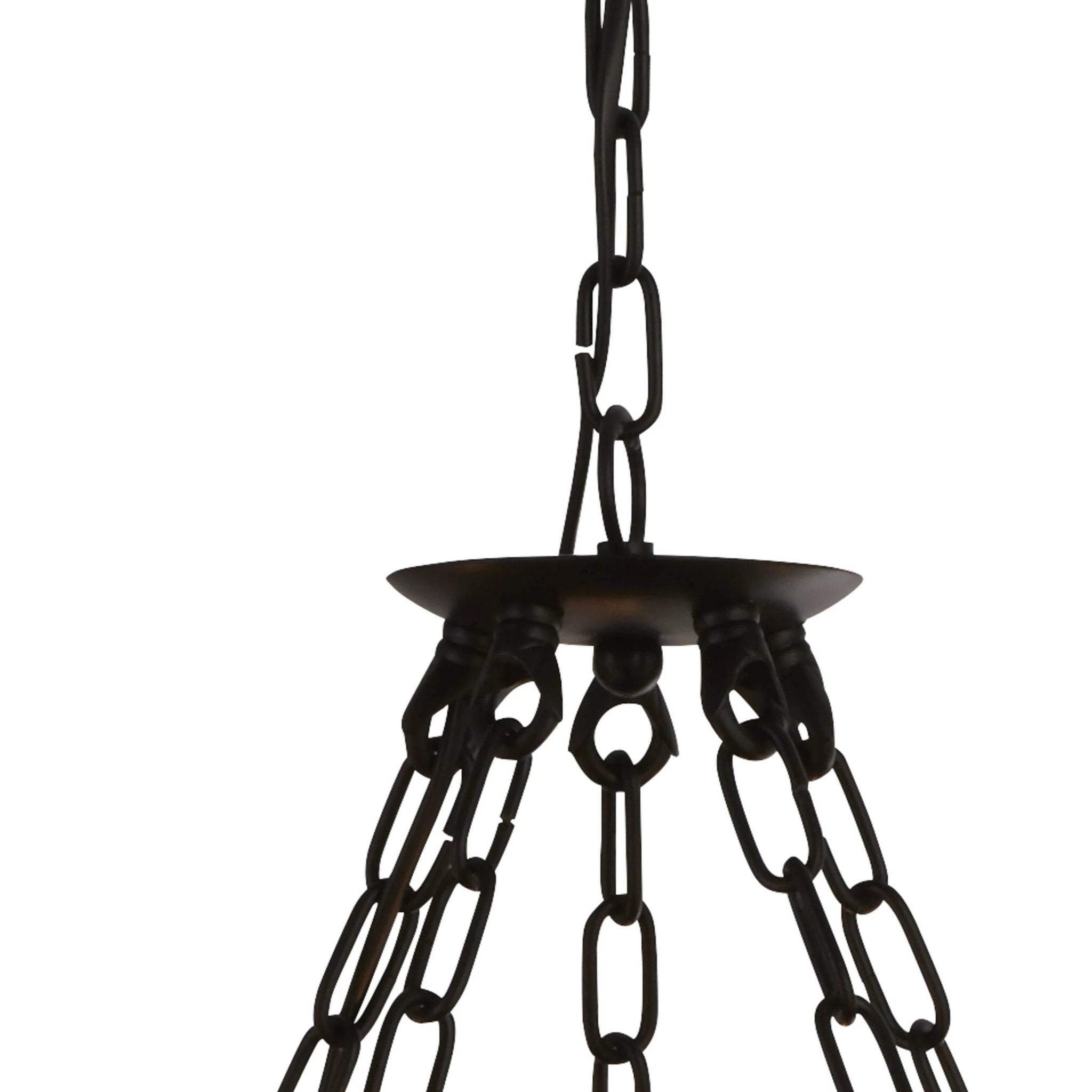Kroonluchter Cartwheel III 5Lt Black Wrought Iron by Searchlight