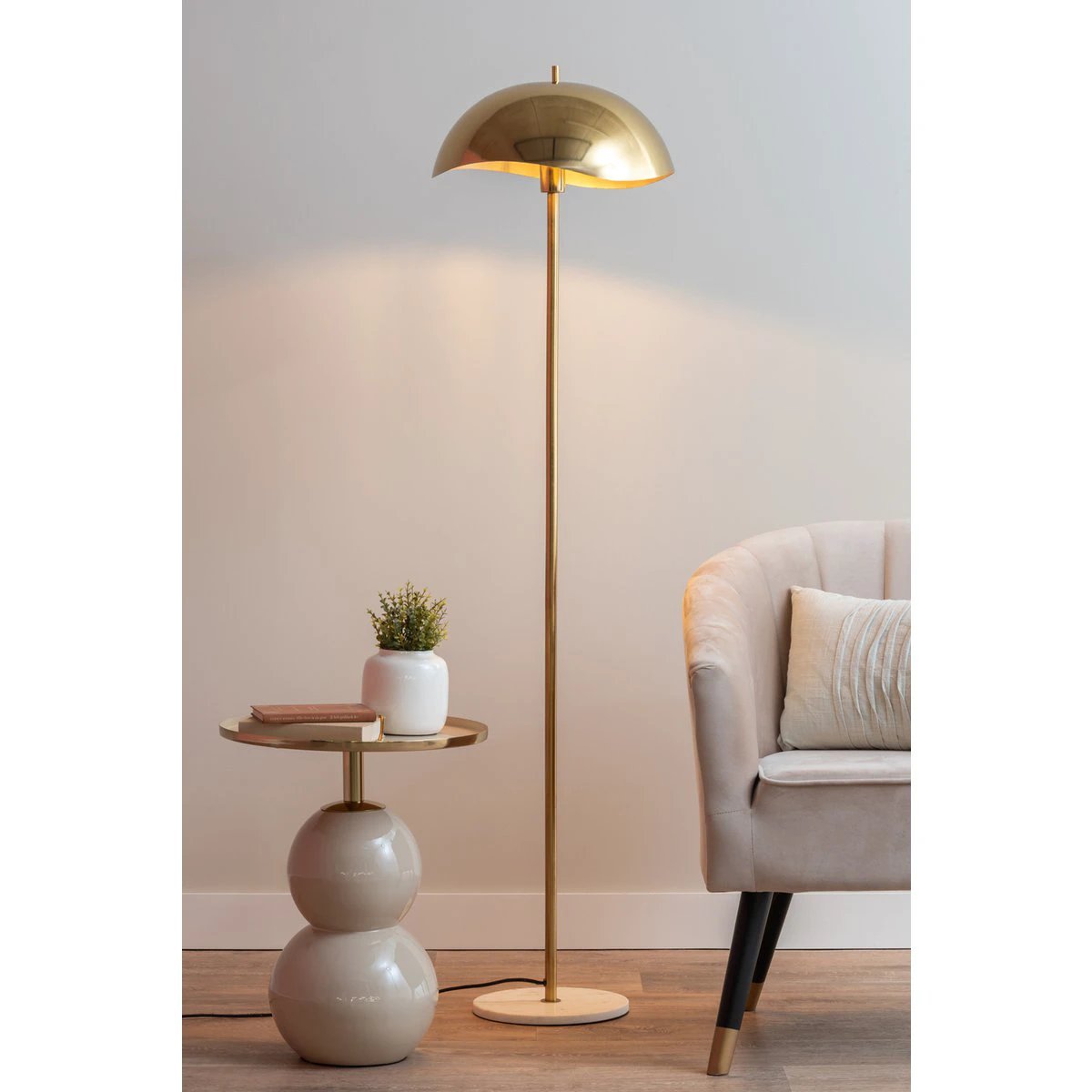 Vloerlamp Waved Goud by Leitmotiv