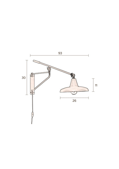 Wandlamp Hector Black by Dutchbone