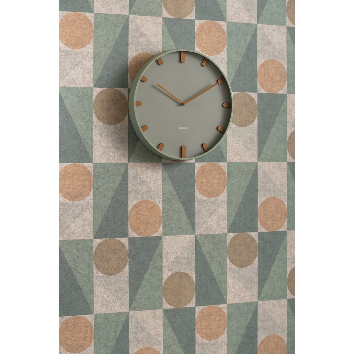 Wandklok Grace Groen