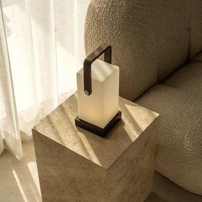 Tafellamp oplaadbaar Harper Donkerbruin Hout by Tavellio - Amsterdam