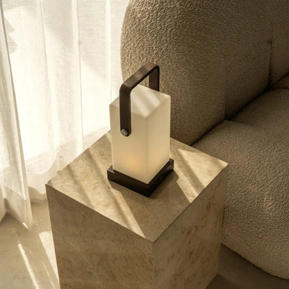 Tafellamp oplaadbaar Harper Donkerbruin Hout