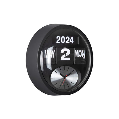 Wandklok Round Flip Zwart by Karlsson