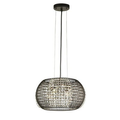 Hanglamp Cage 4-lichts - Matt black by Searchlight
