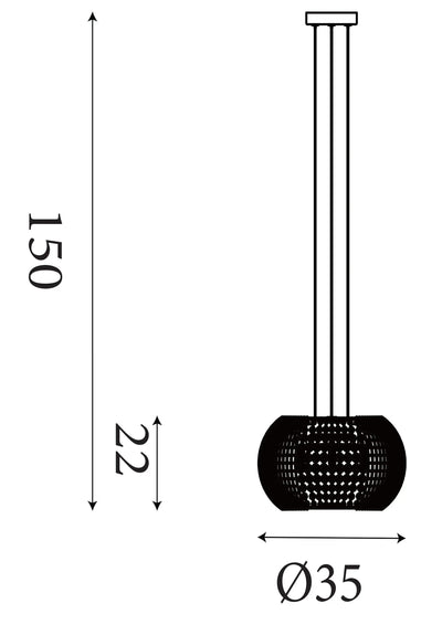 Hanglamp Cage 4-lichts - Matt black by Searchlight