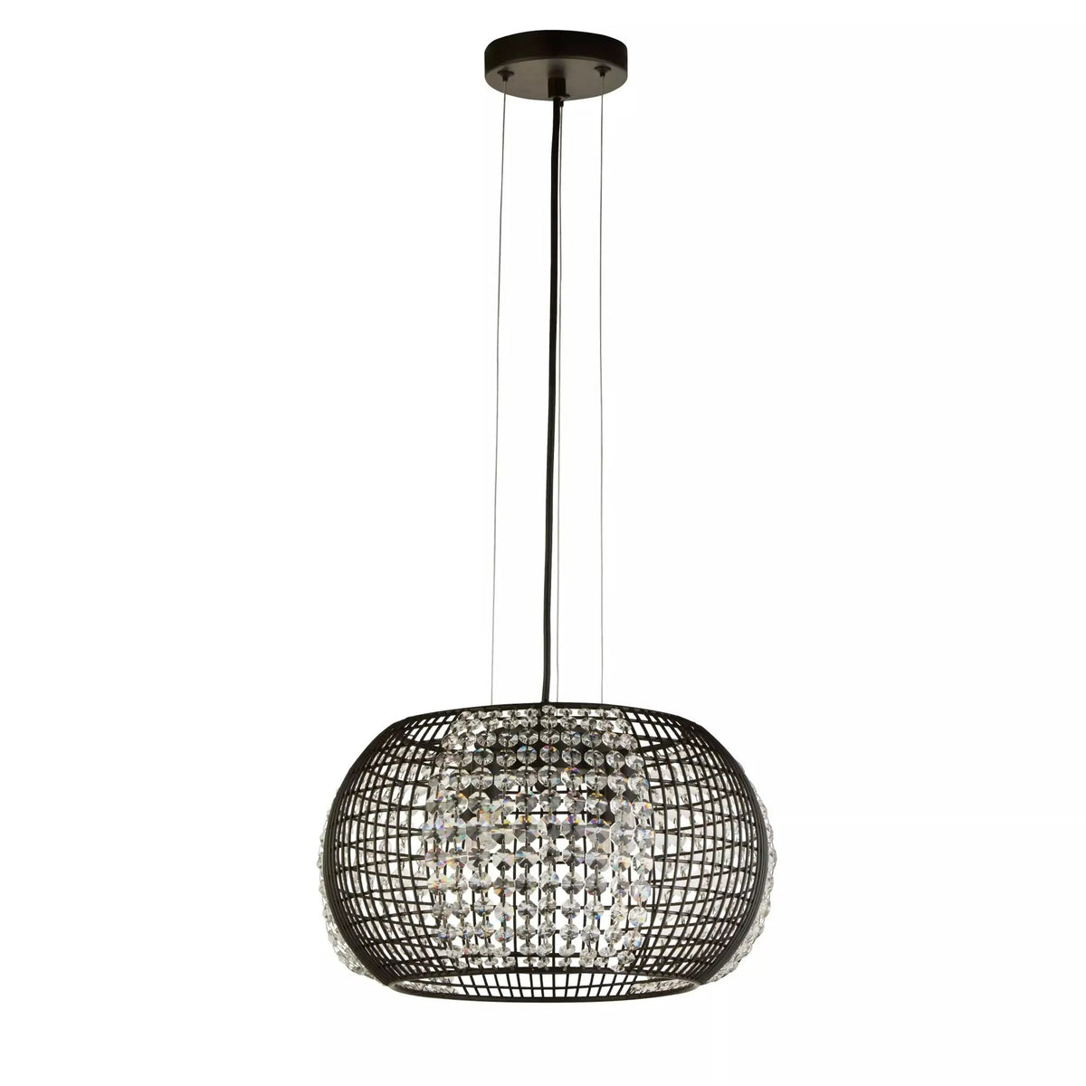 Hanglamp Cage 4-lichts - Matt black by Searchlight