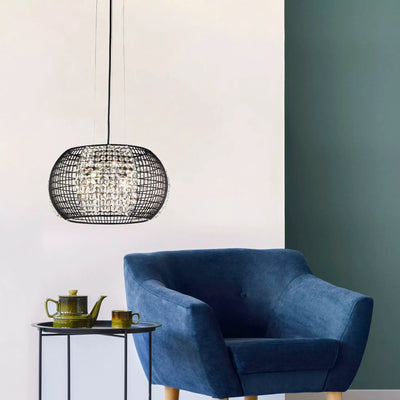 Hanglamp Cage 4-lichts - Matt black by Searchlight