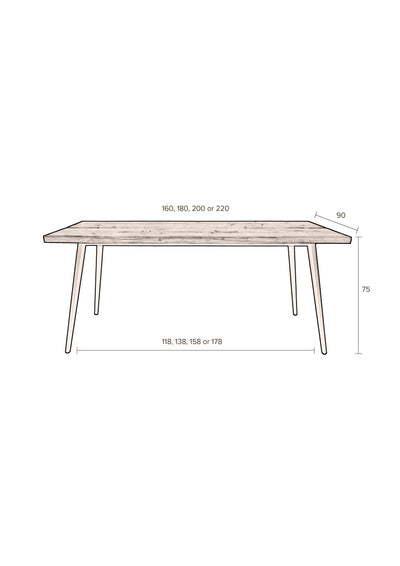 Eetafel Alagon 200x90 by Dutchbone