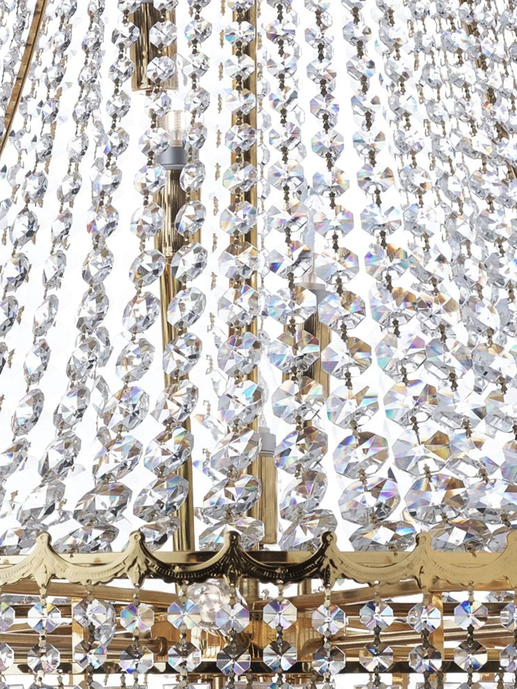 Kroonluchter Versailles 19Lt Gold Metal & Crystal by Searchlight