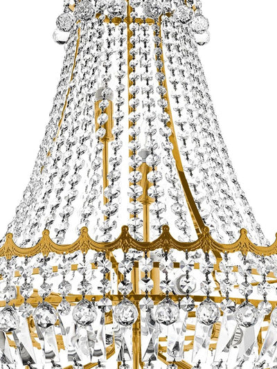 Kroonluchter Versailles 13Lt Gold Metal & Crystal by Searchlight