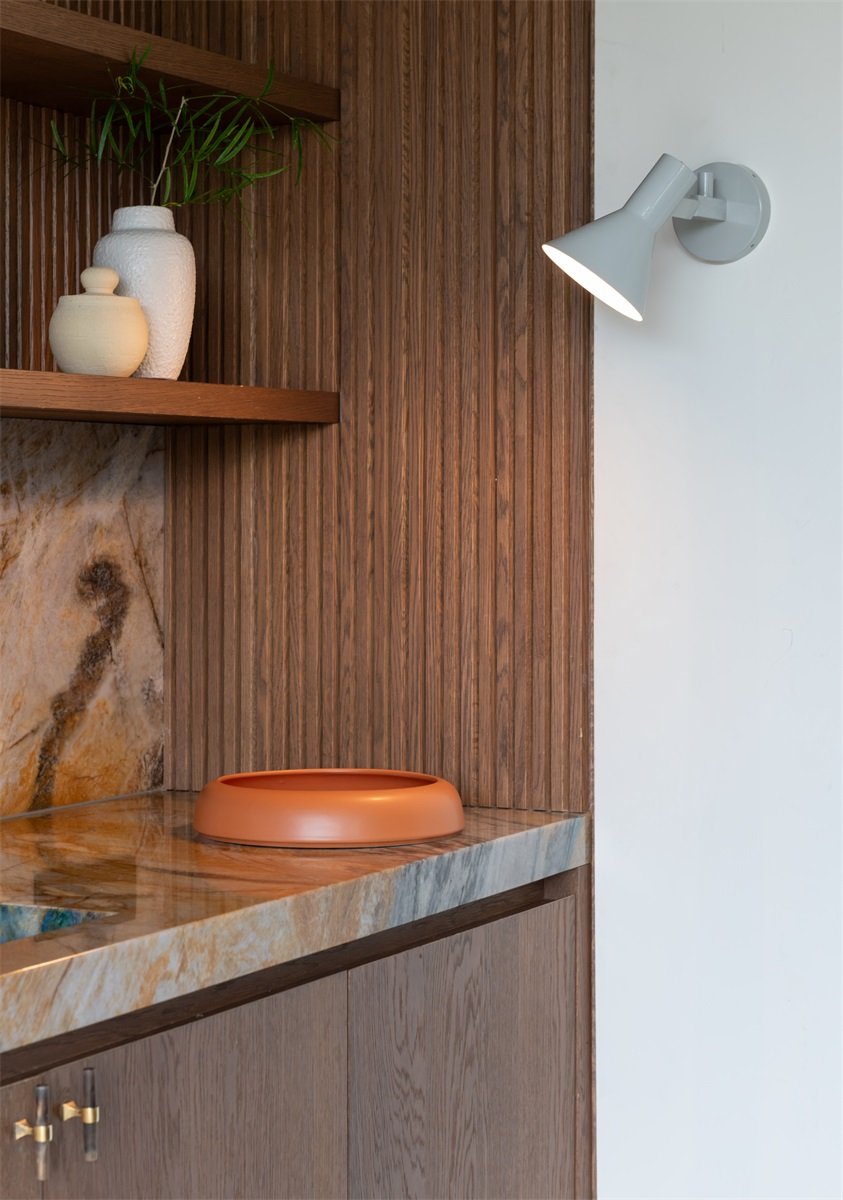 Wandlamp Stavanger, licht grijs