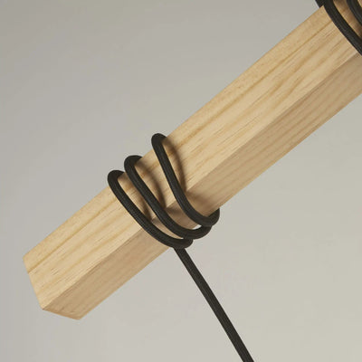 Hanglamp Woody 6-lichts - Ash Wood by Searchlight