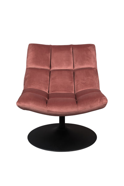 Lounge Chair Bar Velvet Old Pink