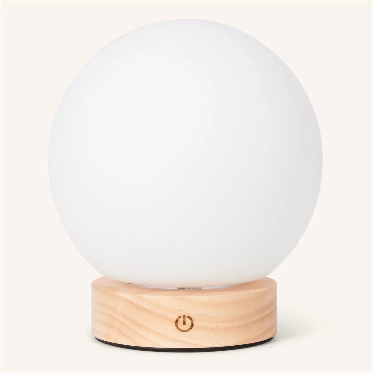 Tafellamp oplaadbaar Flore lichtbruin hout